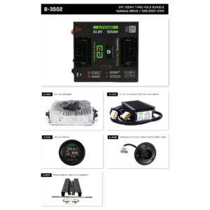 Yamaha G29/Drive 2007-2010 Eco Lithium 48v 105Ah Battery Bundle - Thru Hole - Image 4