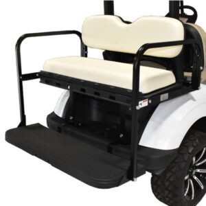 GTW MACH3 Rear Flip Seat for EZGO TXT - White (Years 1994.5-Up) - Image 1