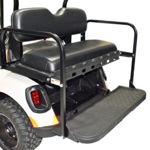 GTW MACH3 Rear Flip Seat for EZGO RXV - Black - Image 1