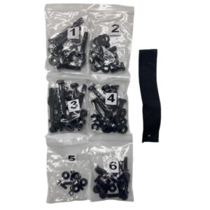 2004-Up Club Car Precedent-Tempo-Onward - GTW Rear Seat Kit Black Dacromet-Coated Hardware - Image 2