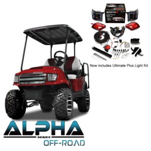 Club Car Precedent/Onward/Tempo ALPHA Off-Road Body Kit in Red with Ultimate Plus Light Kit - Image 6