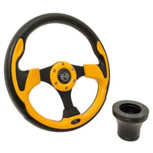 Club Car Precedent Yellow Race Steering Wheel Kit - Image 1