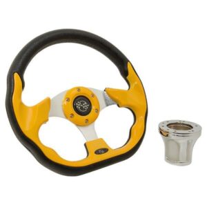 EZGO Yellow Racer Steering Wheel Kit 1994.5-Up - Image 1