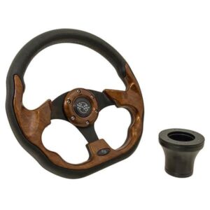 Club Car Precedent Woodgrain Racer Steering Wheel - Image 1