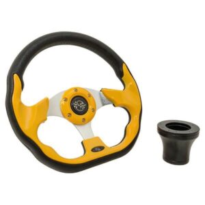 Club Car Precedent Yellow Racer Steering Wheel Kit - Image 1