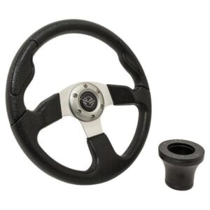 Club Car DS Black Sport Steering Wheel Kit 1982-Up - Image 1