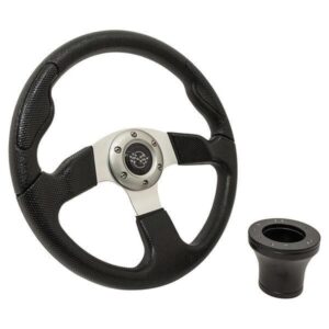 Club Car Precedent Black Sport Steering Wheel Kit - Image 1