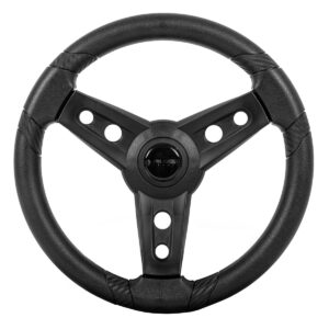 Gussi Italia® Lugana Black Steering Wheel Compatible with ICON Golf Car Models & AEV Golf Car Models - Image 2