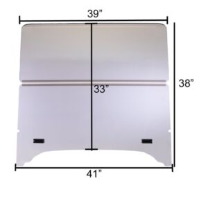 EZGO TXT Folding Windshield 1/4″ Clear – Red Dot for Storm Body Kits (1994.5-Up) - Image 3