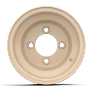 8″ GTW Beige Steel Wheel (Centered) - Golf Cart Tires - Image 2