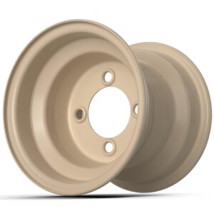 8″ GTW Beige Steel Wheel (Centered) - Golf Cart Tires - Image 3