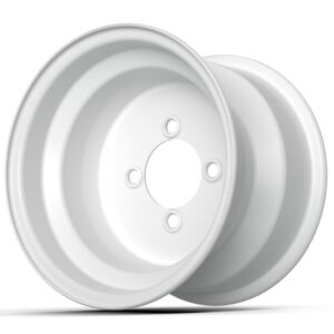 10x7 White Steel Wheel (3:4 Offset) - Image 3