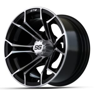 12" GTW® Spyder Wheel – Black with Machined Accents - Image 3