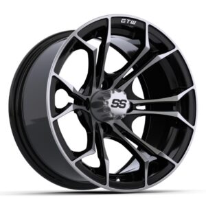 14" GTW® Spyder Black with Machined Accents Wheel - Image 1