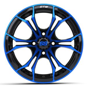 14" GTW® Spyder Black with Blue Accents Wheel - Image 2