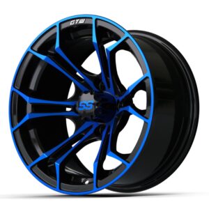 14" GTW® Spyder Black with Blue Accents Wheel - Image 3