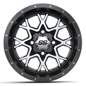 12" GTW® Vortex Matte Gray & Machined Wheel - Image 2