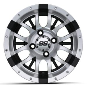 GTW Diesel Machined Silver and Black Wheel - 12x7 Inch - Image 2