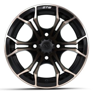 12″ GTW® Spyder Matte Black with Bronze Accents Wheel - Image 2