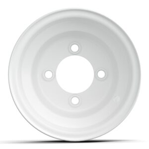 8" GTW White Steel Wheel (Centered) - Image 2
