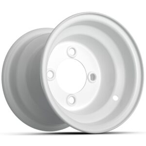 8" GTW White Steel Wheel (Centered) - Image 3