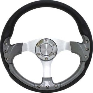 EZGO Pursuit 14 Carbon Fiber Steering Wheel Kit" - Image 1