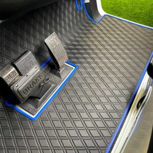 Xtreme Floor Mats for Club Car Precedent / Onward / Tempo / Villager & V4L - Black/Blue - Image 3