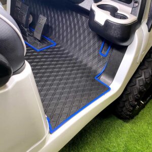 Xtreme Floor Mats for Club Car Precedent / Onward / Tempo / Villager & V4L - Black/Blue - Image 6