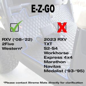 Xtreme Floor Mats for EZGO RXV (08-22) / 2Five (09+) / Western - All Black - Image 6