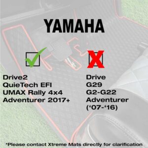 Xtreme Floor Mats for Yamaha UMAX Rally / Drive2 QuieTech EFI 2007-Up - Black/Grey - Image 3