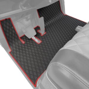 Xtreme Floor Mats for Yamaha UMAX Rally / Drive2 QuieTech EFI 2007-Up - Black/Red - Image 4