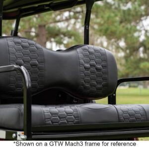 MadJax® Colorado Front and Rear Seat Cushion with G250 Frame Set for EZGO TXT/RXV/S4/L4 & MadJax XSeries Storm – Black - Image 5