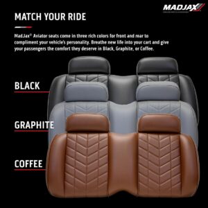 MadJax Aviator EZGO TXT/RXV & MadJax XSeries Black Front Seat Cushions - Image 2