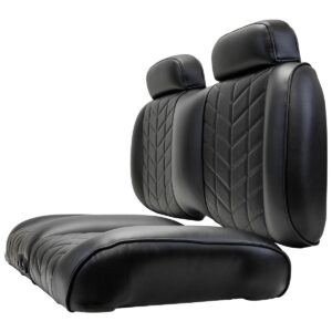 MadJax Aviator EZGO TXT/RXV & MadJax XSeries Black Front Seat Cushions with Thermaflex - Image 4