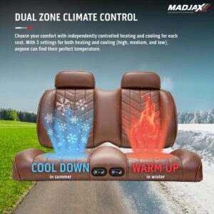 MadJax Aviator Yamaha Drive/Drive2 & ICON Coffee Front Seat Cushions with Thremaflex - Image 6