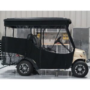 2017-Up EZGO Freedom TXT-T48 - Red Dot Chameleon Black 4-Passenger Track Style Soft Enclosure - Image 2
