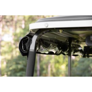 RedDot EZGO Express S4 Elite with 80” Non Modular Top Black 3-Sided Track Style Vinyl Enclosure (Years 2023-Up) - Image 5