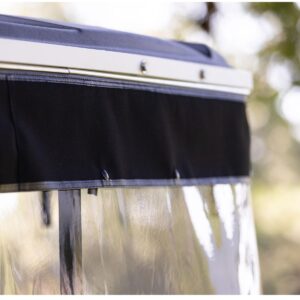 RedDot EZGO Express S4 Elite with 80” Non Modular Top Black 3-Sided Track Style Vinyl Enclosure (Years 2023-Up) - Image 12