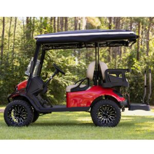 RedDot EZGO Express S4 Elite with 80” Non Modular Top Black 3-Sided Track Style Vinyl Enclosure (Years 2023-Up) - Image 13