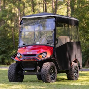 RedDot EZGO Express S4 Elite with 80” Non Modular Top White 3-Sided Track Style Vinyl Enclosure (Years 2023-Up) - Image 2