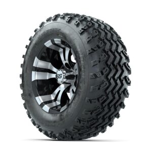 GTW Vampire Machined/Black 12 in Wheels with 23x10.00-12 Rogue All Terrain Tires Full Set - Image 2