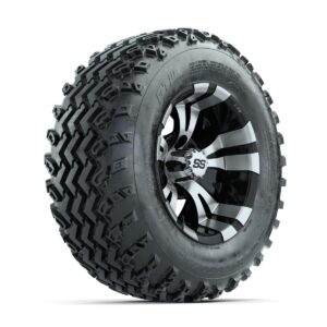 GTW Vampire Machined/Black 12 in Wheels with 23x10.00-12 Rogue All Terrain Tires Full Set - Image 3