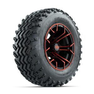 GTW Spyder Red/Black 12 in Wheels with 23x10.00-12 Rogue All Terrain Tires   Full Set - Image 3