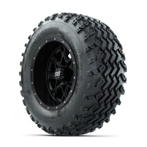 GTW Vortex Matte Black 12 in Wheels with 23x10.00-12 Rogue All Terrain Tires Full Set - Image 2
