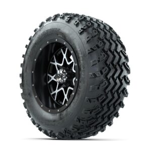 GTW Vortex Machined/Matte Black 12 in Wheels with 23x10.00-12 Rogue All Terrain Tires   Full Set - Image 2