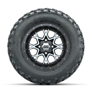 GTW Vortex Machined/Matte Grey 12 in Wheels with 23x10.00-12 Rogue All Terrain Tires   Full Set - Image 2