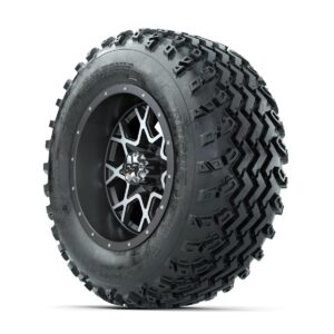 GTW Vortex Machined/Matte Grey 12 in Wheels with 23x10.00-12 Rogue All Terrain Tires   Full Set - Image 3