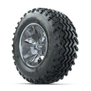 GTW Godfather Chrome 12 in Wheels with 23x10.00-12 Rogue All Terrain Tires   Full Set - Image 3