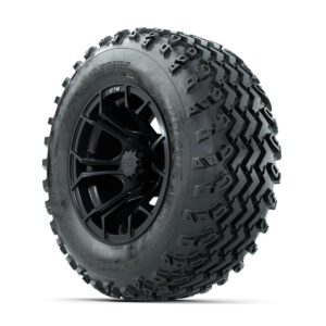 GTW Spyder Matte Black 12 in Wheels with 23x10.00-12 Rogue All Terrain Tires   Full Set - Image 3
