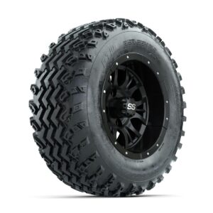GTW Diesel Matte Black 12 in Wheels with 23x10.00-12 Rogue All Terrain Tires   Full Set - Image 1